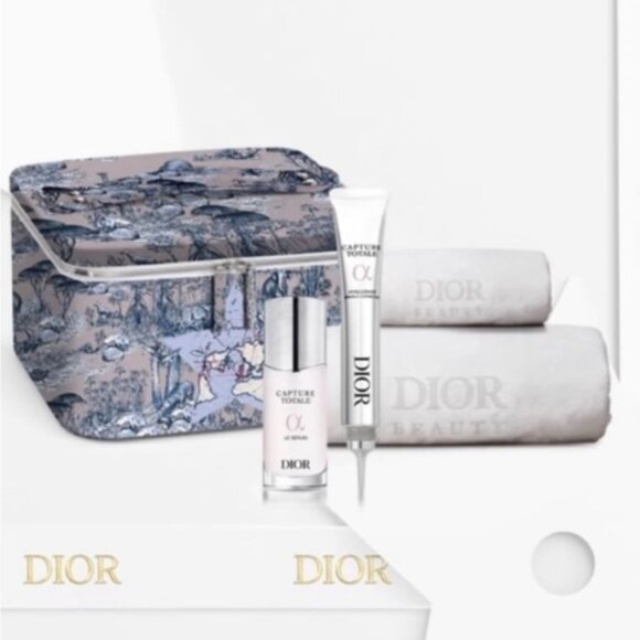 Dior Around The World Exclusive Skincare Set + Vanity Case + 2 Dior Face Towels - Picture 7 of 7